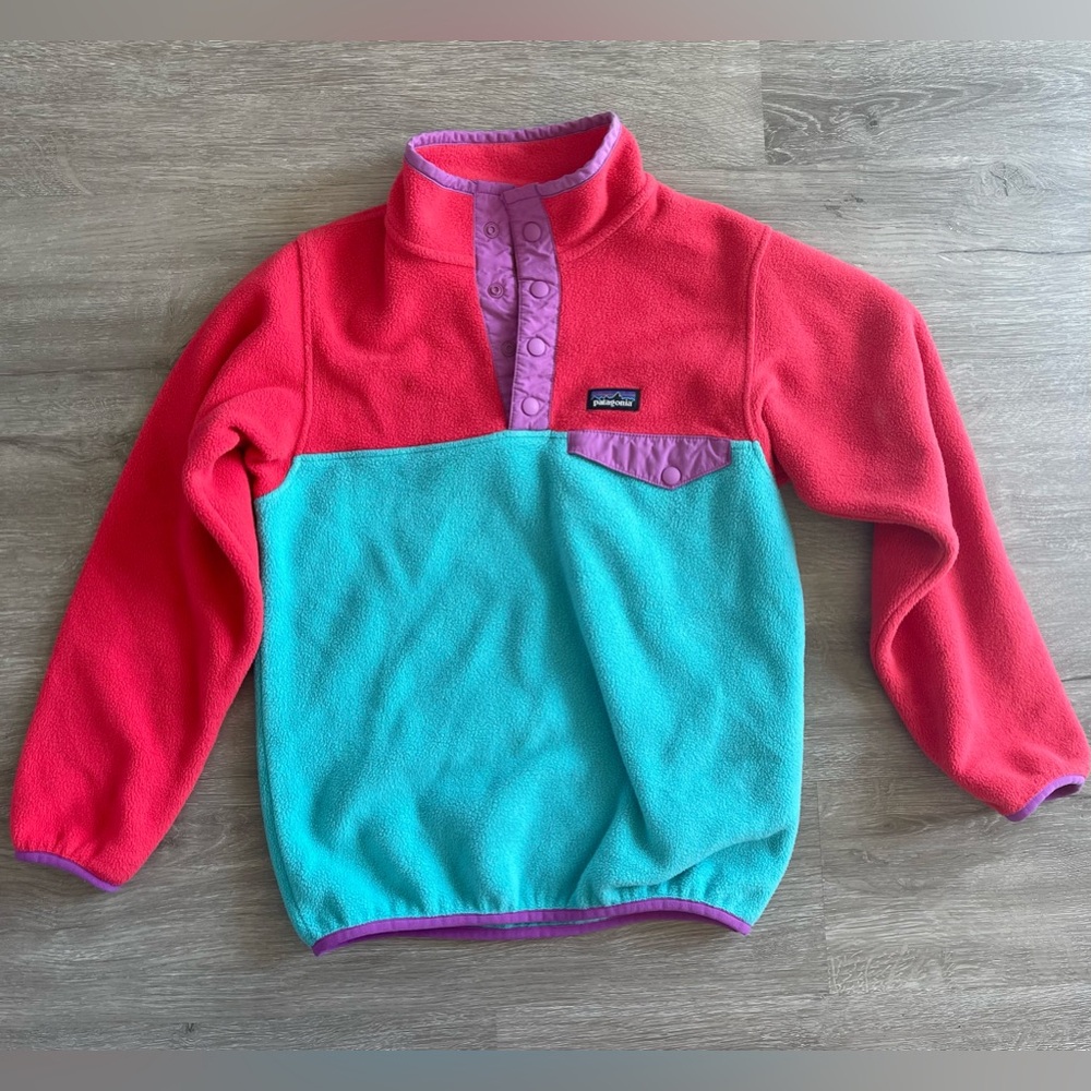 Patagonia girls Synchilla Snap-T Fleece Pullover used great condition size M